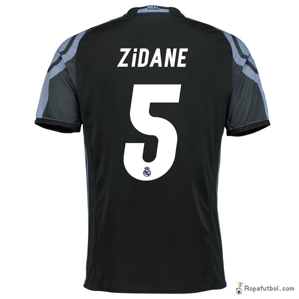 Camiseta Real Madrid Replica Tercera Ropa Zidane 2016/17 Negro